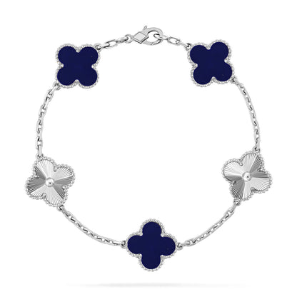 [LUXE NOBLE]CLOVER 5 MOTIF LAPIS LAZULI BRACELET COLLECTION