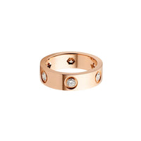 [Luxe Jewelry]LOVE 5.5MM 6 DIAMOND RING