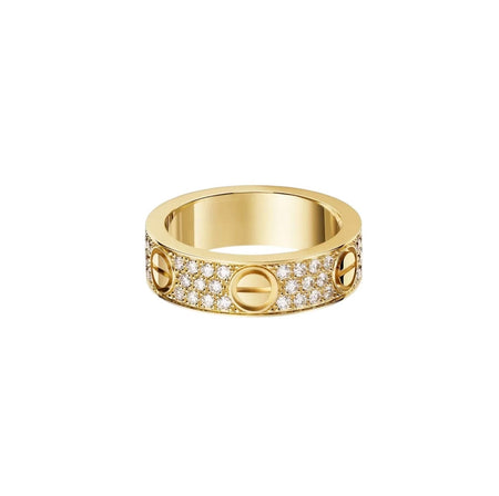 [Luxe Jewelry]LOVE RING 5.5MM DIAMONDS PAVED
