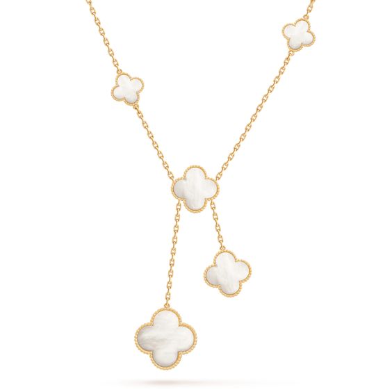[LUXE NOBLE]CLOVER MOTHER OF PEARL NECKLACE 6 MOTIF
