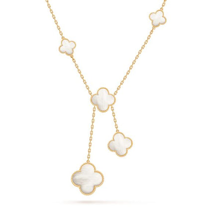 [LUXE NOBLE]CLOVER MOTHER OF PEARL NECKLACE 6 MOTIF