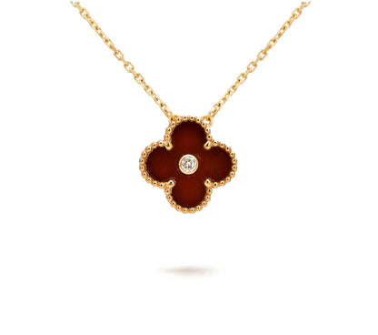 [LUXE NOBLE]CLOVER 15MM CHRISTMAS LIMITED EDITION SINGLE FLOWER NECKLACE