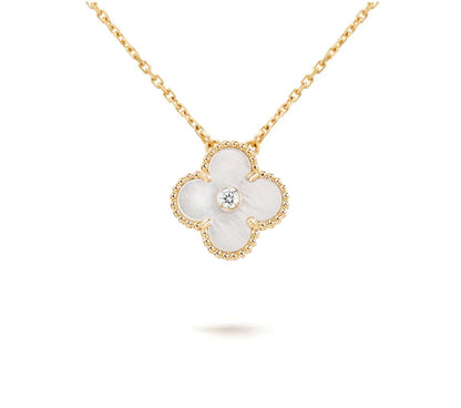 [LUXE NOBLE]CLOVER 15MM CHRISTMAS LIMITED EDITION SINGLE FLOWER NECKLACE