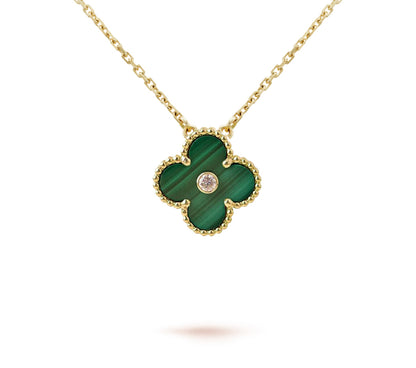 [LUXE NOBLE]CLOVER 15MM CHRISTMAS LIMITED EDITION SINGLE FLOWER NECKLACE