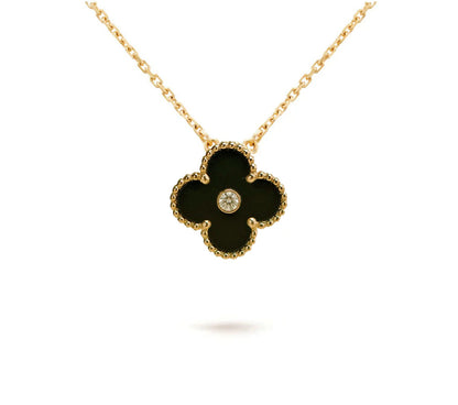 [LUXE NOBLE]CLOVER 15MM CHRISTMAS LIMITED EDITION SINGLE FLOWER NECKLACE
