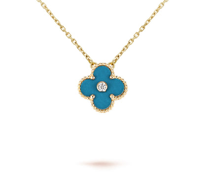 [LUXE NOBLE]CLOVER 15MM CHRISTMAS LIMITED EDITION SINGLE FLOWER NECKLACE
