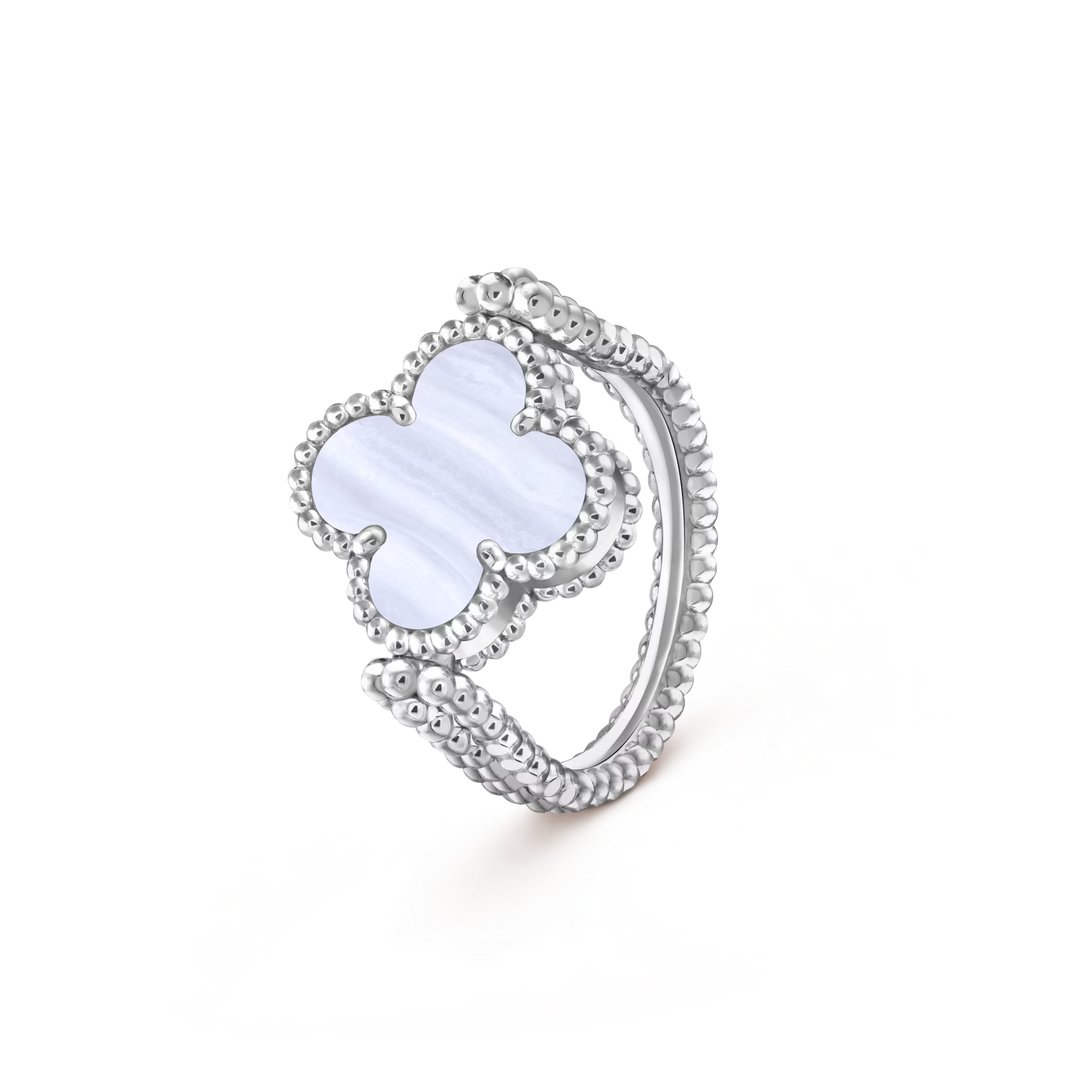 [LUXE NOBLE]CLOVER RIVERSIBLE RING SILVER COLLECTION