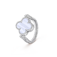 [LUXE NOBLE]CLOVER RIVERSIBLE RING SILVER COLLECTION