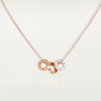 [Luxe Jewelry]LOVE 6 DIAMOND PENDANT NECKLACE