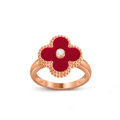 [LUXE NOBLE]CLOVER DIAMOND RING ROSE GOLD COLLECTION