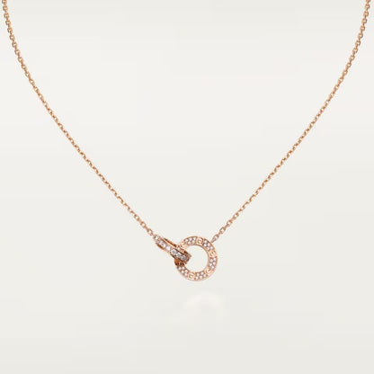 [Luxe Jewelry]LOVE  FULL DIAMOND PENDANT NECKLACE