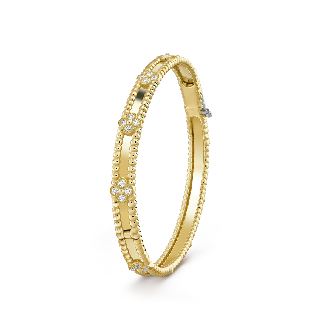 [LUXE NOBLE]CLOVER BRACELET 4MM DIAMONDS