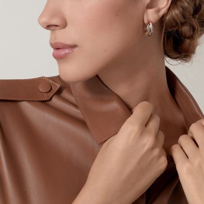 [Luxe Jewelry]TRINITY ON DIAMOND CLASSIC EARRINGS