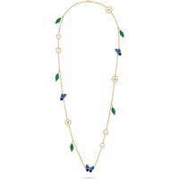 [LUXE NOBLE]LUCKY SPRING BUTTERFLY 15 FLOWER NECKLACE