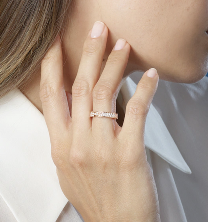 [LUXE NOBLE]ALLIANCE LIENS VIDENCE PAVED DIAMOND 4MM RING