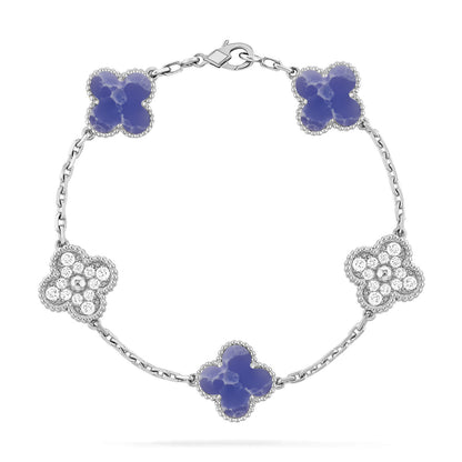 [LUXE NOBLE]CLOVER 5 MOTIF BLUE VEINS BRACELET COLLECTION