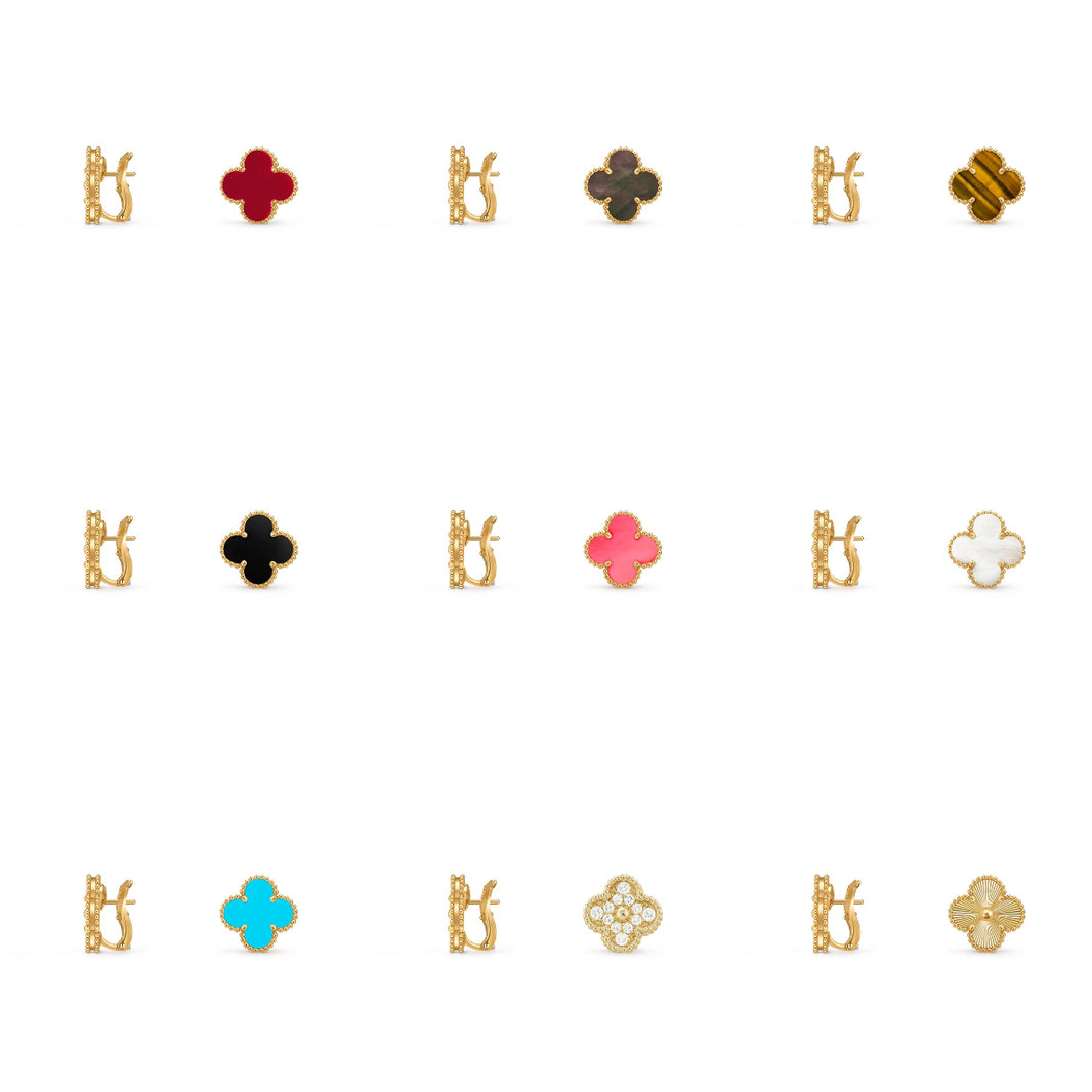 [LUXE NOBLE]CLOVER 15MM MOP EARRINGS COLLECTION