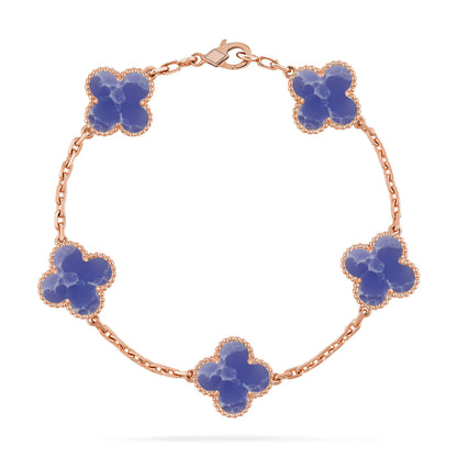 [LUXE NOBLE]CLOVER 5 MOTIF BLUE VEINS BRACELET COLLECTION