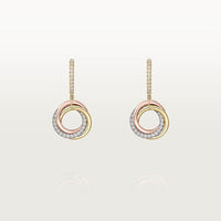 [Luxe Jewelry]TRINITY HALF DIAMOND  EARRINGS
