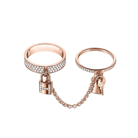 [LUXE NOBLE]HM KELLY CLOCHETTE DOUBLE RING IN  WITH DIAMONDS