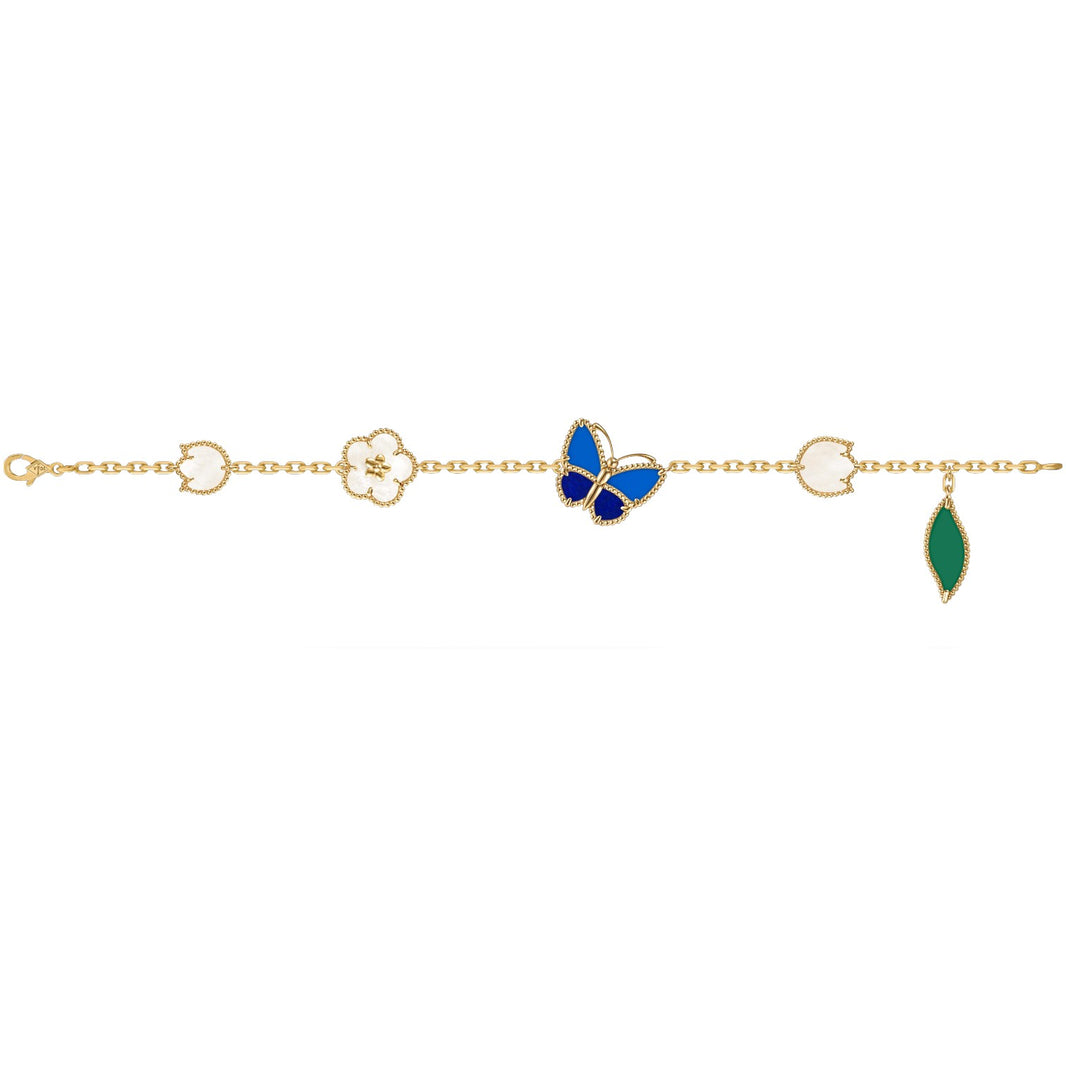 [LUXE NOBLE]LUCKY SPRING BUTTERFLY 5 MOTIF BRACELET