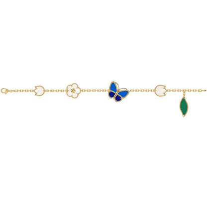 [LUXE NOBLE]LUCKY SPRING BUTTERFLY 5 MOTIF BRACELET