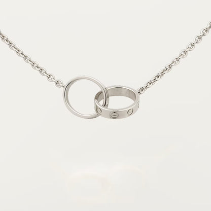 [Luxe Jewelry]LOVE DOUBLE RING NECKLACE