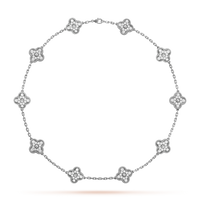 [LUXE NOBLE]CLOVER 10 MOTIFS DIAMOND NECKLACE