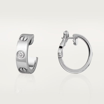 [Luxe Jewelry]LOVE EARRINGS 5.7MM 2 DIAMONDS