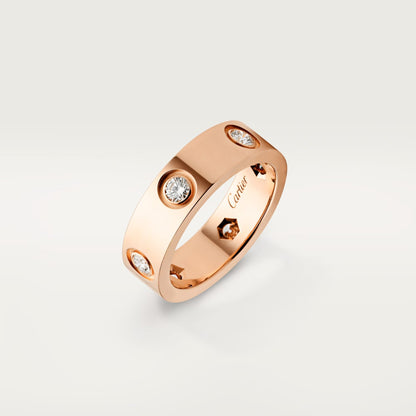 [Luxe Jewelry]LOVE 5.5MM 6 DIAMOND RING