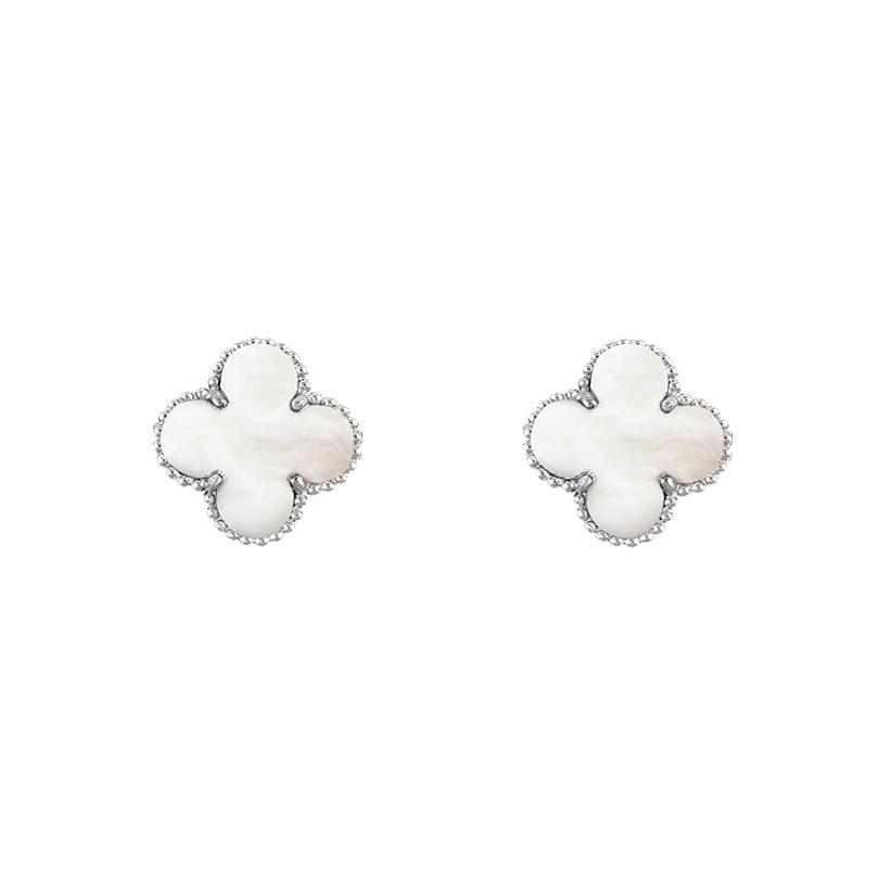 [LUXE NOBLE]CLOVER SILVER 15MM EARRINGS COLLECTION