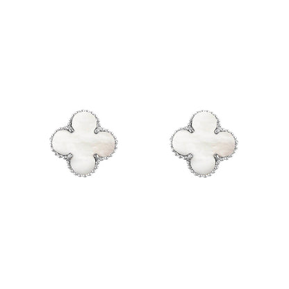 [LUXE NOBLE]CLOVER SILVER 15MM EARRINGS COLLECTION