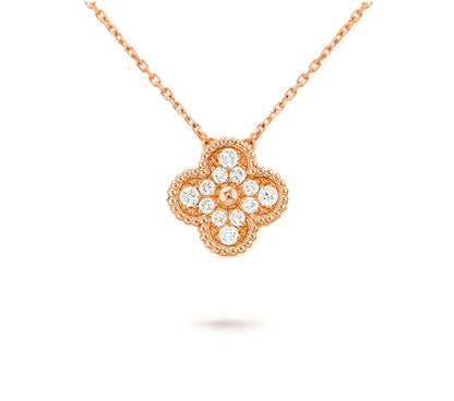 [LUXE NOBLE]CLOVER 15MM SINGLE FLOWER NECKLACE COLLECTION