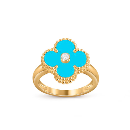 [LUXE NOBLE]CLOVER DIAMOND RING GOLD COLLECTION