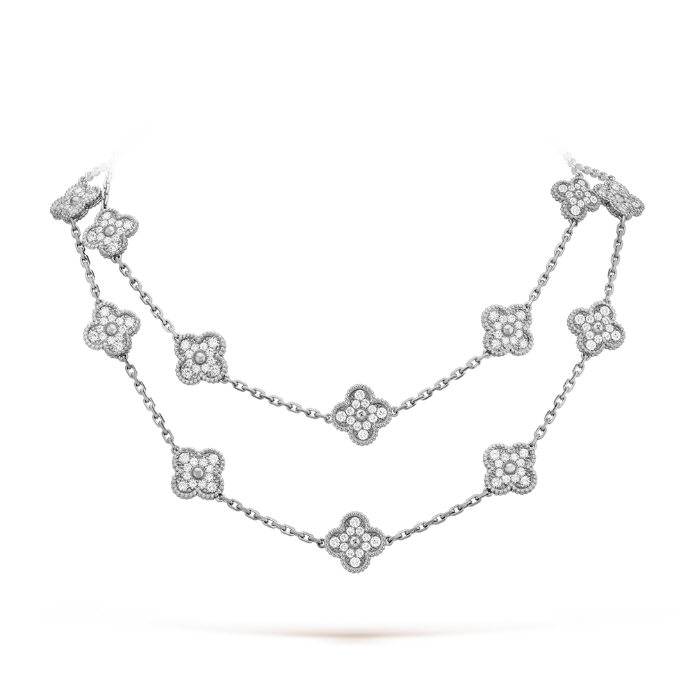 [LUXE NOBLE]クローバー 20モチーフ ダイヤモンド シルバー