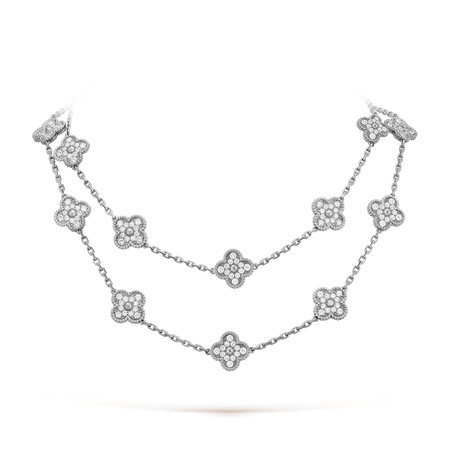 [LUXE NOBLE]クローバー 20モチーフ ダイヤモンド シルバー