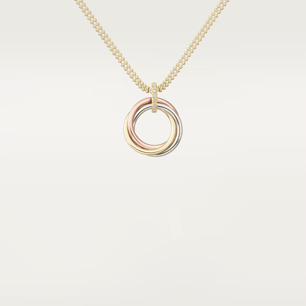 [Luxe Jewelry]TRINITY MEDIUM  DIAMONDS NECKLACE