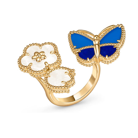 [LUXE NOBLE]LUCKY SPRING BUTTERFLY OPEN-FACE RINGS