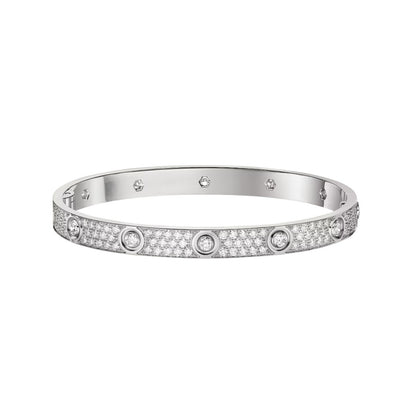 [Luxe Jewelry]LOVE BRACELET 6.1MM DIAMOND-PAVED 10 BIG DIAMONDS