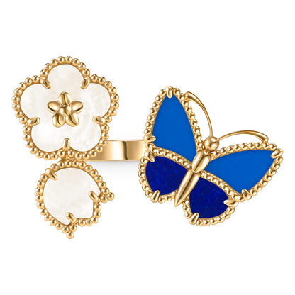 [LUXE NOBLE]LUCKY SPRING BUTTERFLY OPEN-FACE RINGS