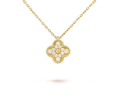[LUXE NOBLE]CLOVER MINI 9.5MM CARNELIANS NECKLACE COLLECTION