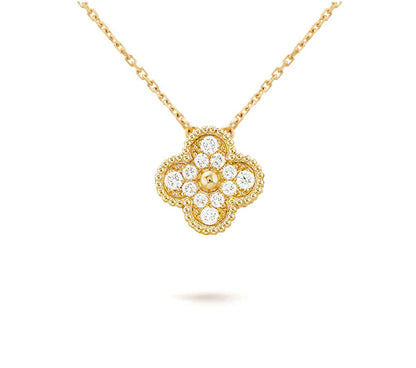 [LUXE NOBLE]CLOVER 15MM SINGLE FLOWER NECKLACE COLLECTION