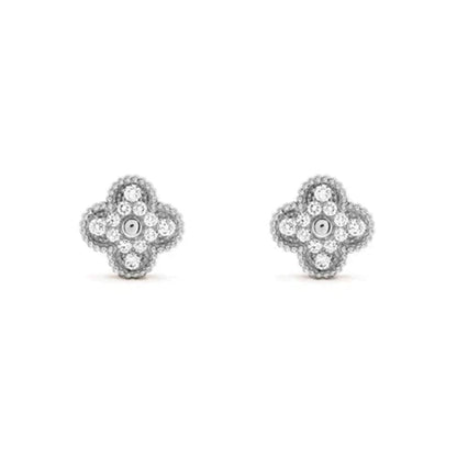 [LUXE NOBLE]CLOVER SILVER 15MM EARRINGS COLLECTION