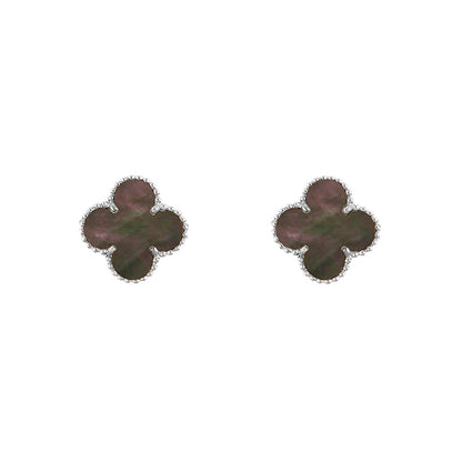 [LUXE NOBLE]CLOVER SILVER 15MM EARRINGS COLLECTION