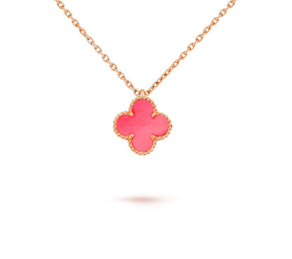 [LUXE NOBLE]CLOVER MINI 9.5MM CARNELIANS NECKLACE COLLECTION