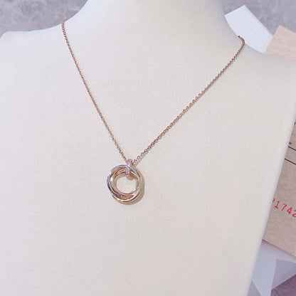 [LUXE NOBLE]TRINITY NECKLACE GOLD  DIAMONDS
