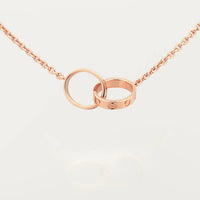 [Luxe Jewelry]LOVE DOUBLE RING NECKLACE