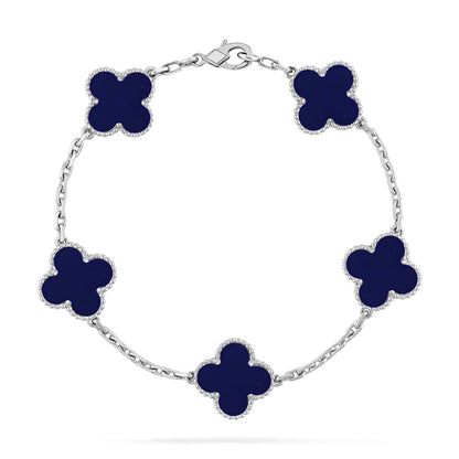 [LUXE NOBLE]CLOVER 5 MOTIF LAPIS LAZULI BRACELET COLLECTION