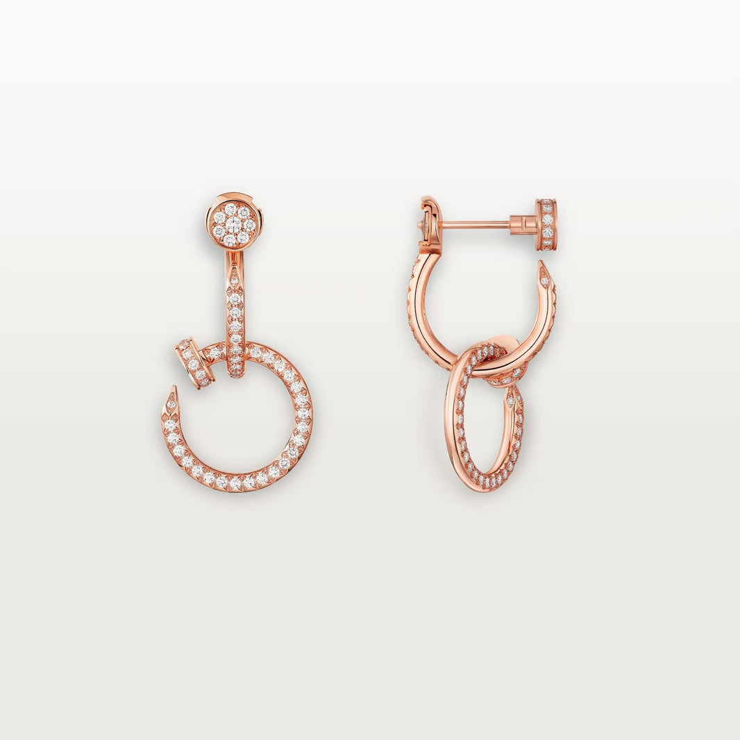 [Luxe Jewelry]JUSTE FULL DIAMOND DOUBLE EARRINGS