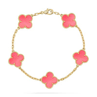 [LUXE NOBLE] CLOVER 5 MOTIFS  PINK MOP BRACELET COLLECTION